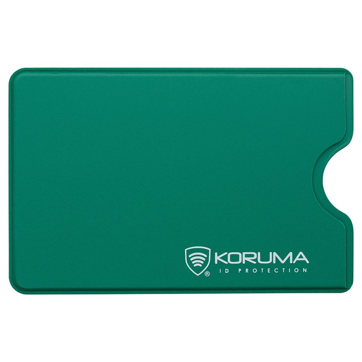 Husă de plastic cu protecție RFID pentru card de credit (verde)