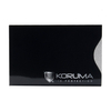 Suport pentru carduri de proximitate - Koruma (vertical, negru, logo argintiu) set de 10 bucăți.