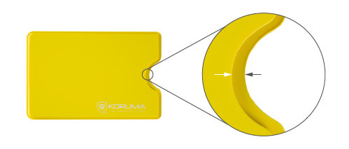 Husă antifurt din plastic pentru card RFID (galben)