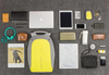 Rucsac anti-furt pentru laptop și tabletă Bobby Compact (gri-galben)