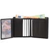 Portofel mic din piele pentru tineri cu protecție RFID (negru)
