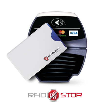 Card de plastic antifurt RFID (alb)