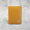 Portofel mic din piele pentru carduri de credit RFID (Galben, Croco)