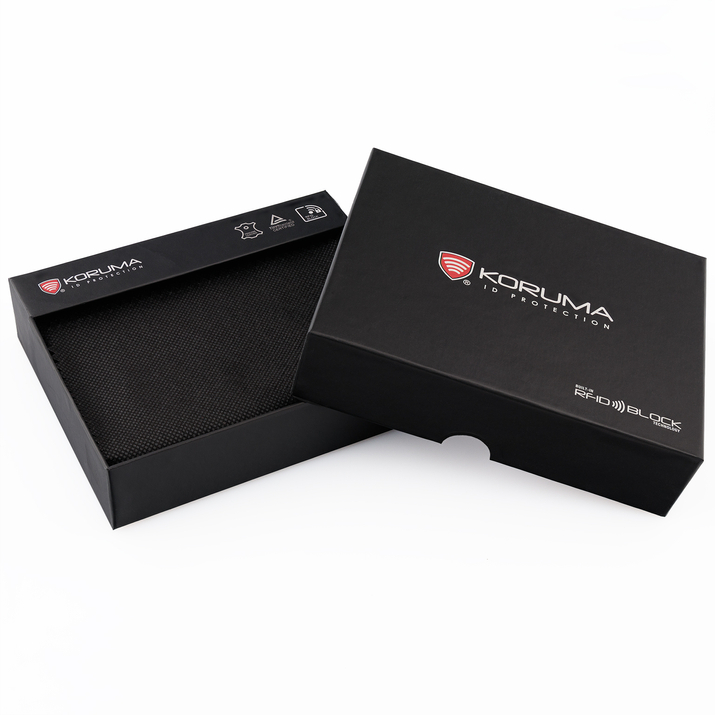 Portofel antifurt pentru tineri cu protecție RFID (maro)