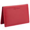 Portofel mic din piele pentru femei pentru carduri de proximitate RFID cu album extensibil (roșu)