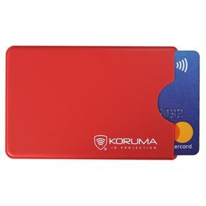 Husă din plastic antifurt RFID pentru card de debit (roșu)