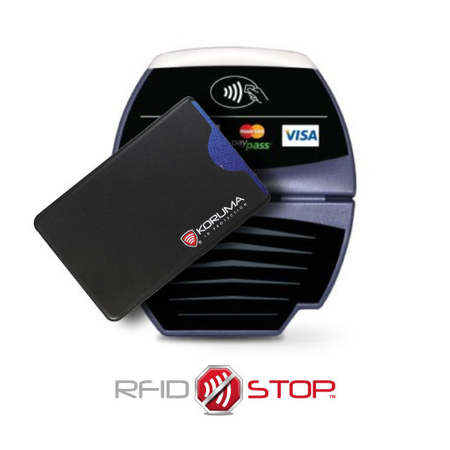 Husă antifurt RFID din plastic pentru card de credit (negru)