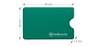 Husă de plastic cu protecție RFID pentru card de credit (verde)