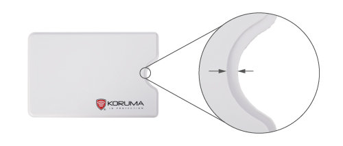 Card de plastic antifurt RFID (alb)