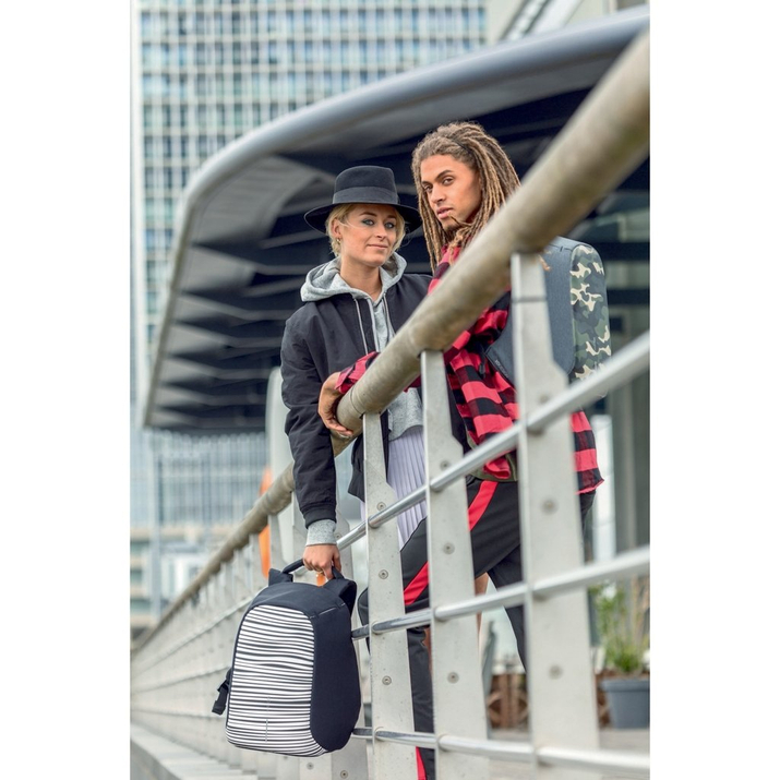 Rucsac anti-furt pentru laptop și tabletă Bobby Compact (Zebra)
