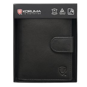 Portofel din piele pentru bărbați cu protecție RFID BLOCK (negru)