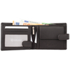 Portofel Bărbătesc din Piele Naturală cu Închidere, Protecție RFID, pentru Carduri Contactless și Monede (Maro Întunecat)