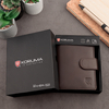 Portofel Bărbătesc din Piele Naturală cu Protecție RFID pentru Carduri și Monede (maro)