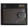 Portofel bărbătesc din piele cu fermoar și securitate RFID (maro)