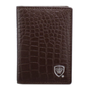 Portofel mic din piele pentru carduri de credit RFID (maro, Croco)