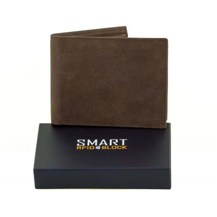 Portofel de card SMART RFID BLOCK (maro)