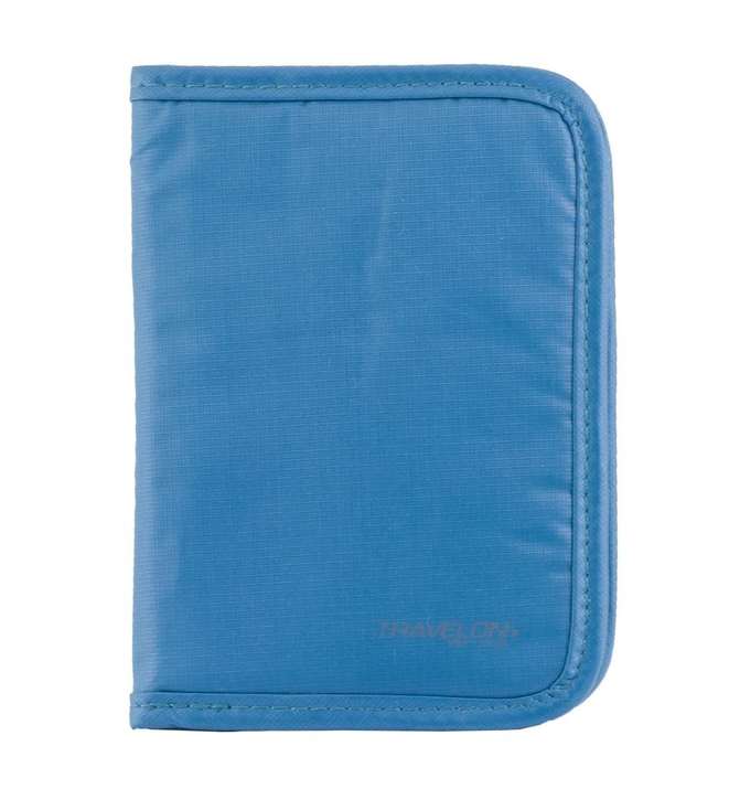 Portofel pentru pașaport și carduri de proximitate RFID (turcoaz)