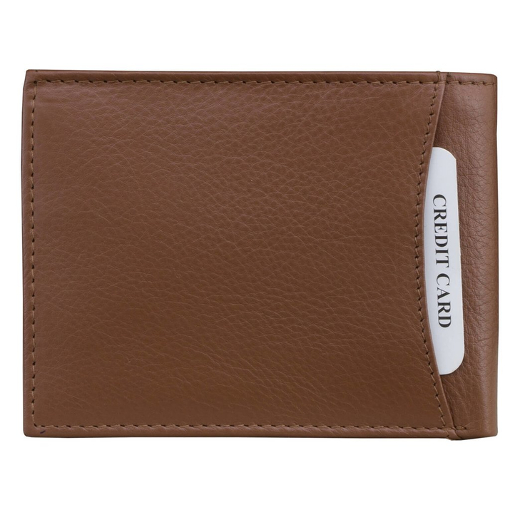 Portofel subțire pentru protejarea cardurilor de proximitate (maro deschis)
