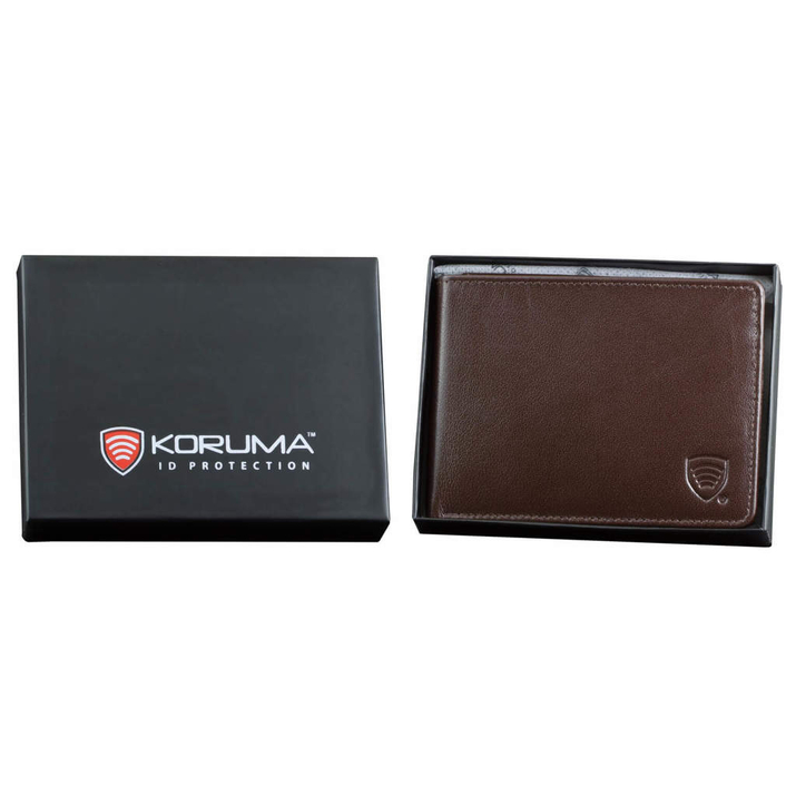 Portofel cu protecție RFID pentru carduri de proximitate - ELEGANCE (maro)