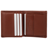 Portofel de piele pentru bărbați, foarte mic, RFID BLOCK (maro)