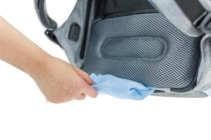 Rucsac anti-furt pentru laptop și tabletă Bobby Compact (gri-albastru)