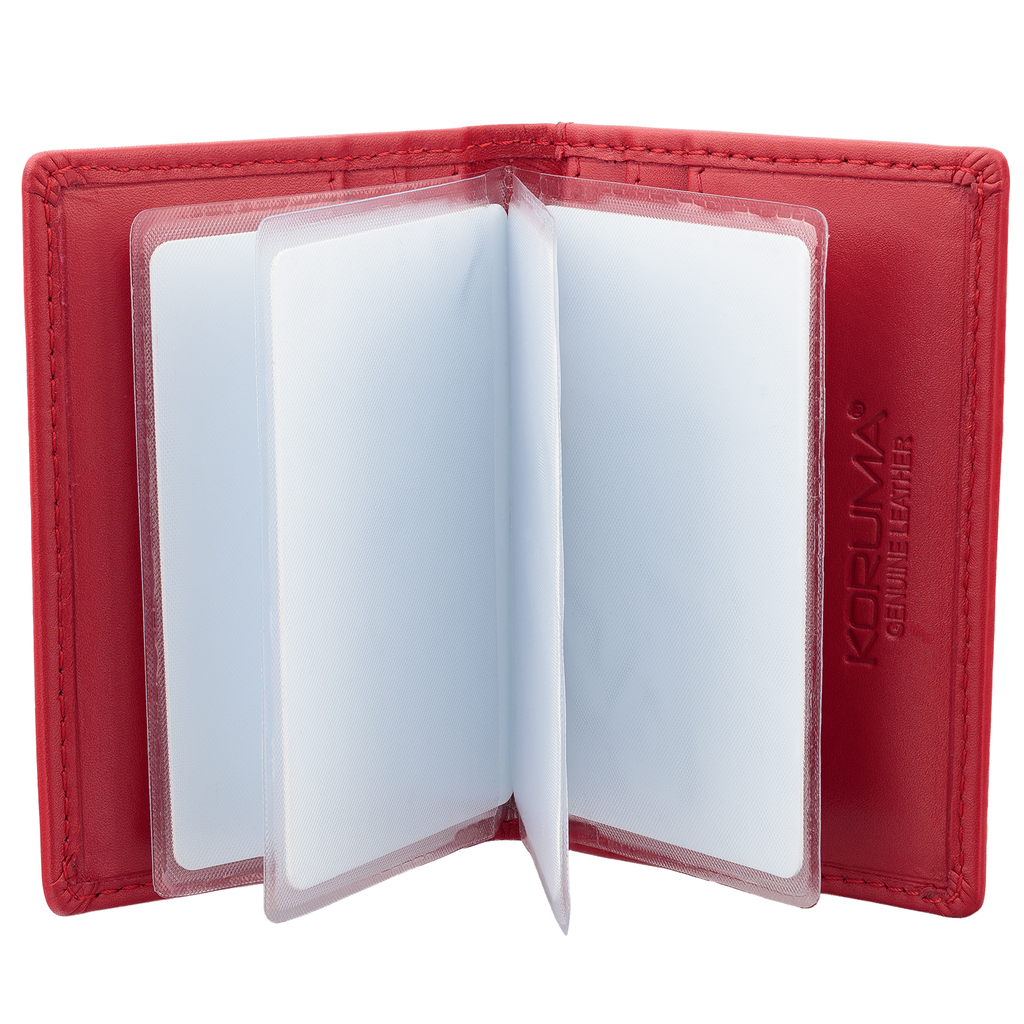 Mały skórzany damski portfel na karty, mniejszy niż telefon